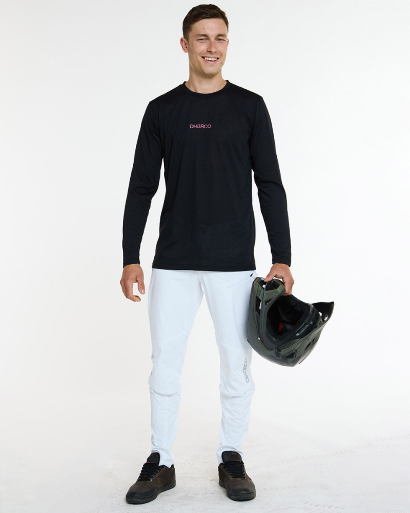 Dharco Mens Long Sleeve Tech Tee | Black, 2XL