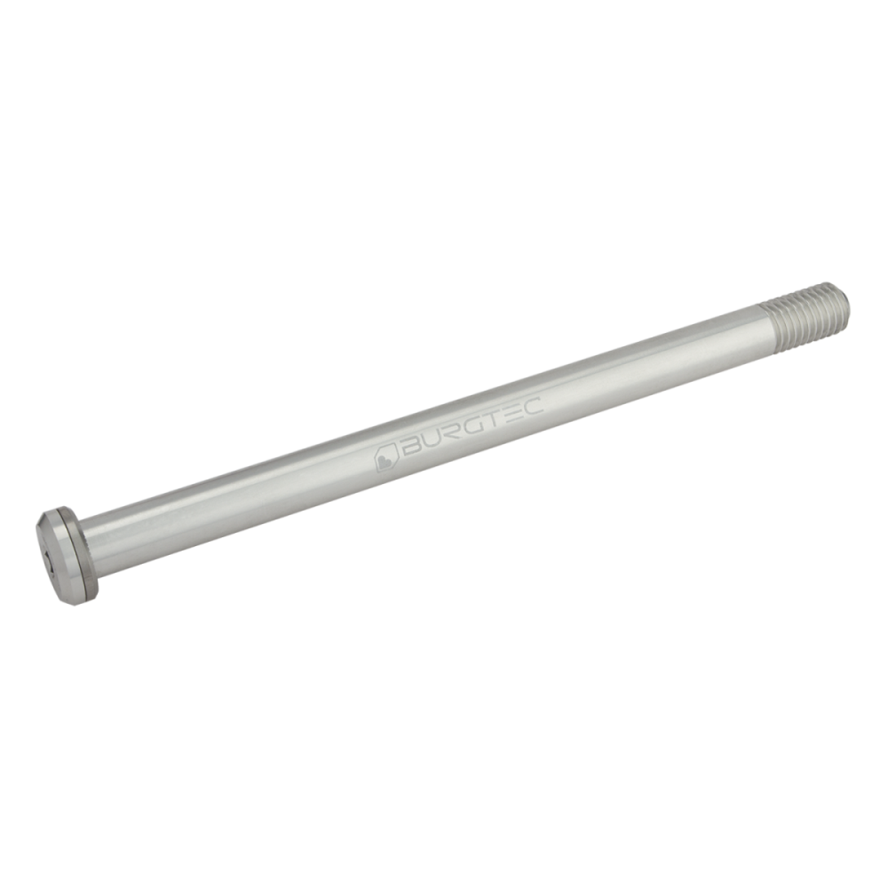 Burgtec 180mm x 12mm 1.00mm Pitch Rear Axle Rhodium Silver