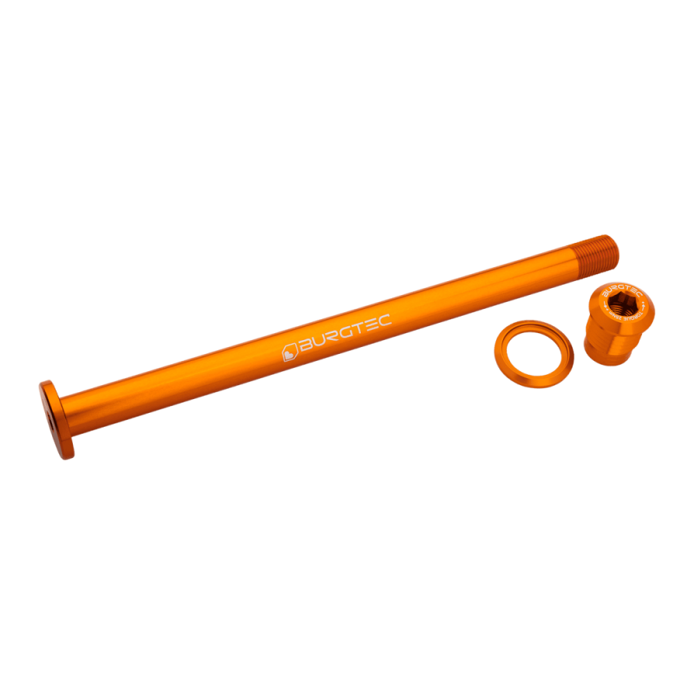 Burgtec Evil 183.5mm Rear Axle - Iron Bro Orange