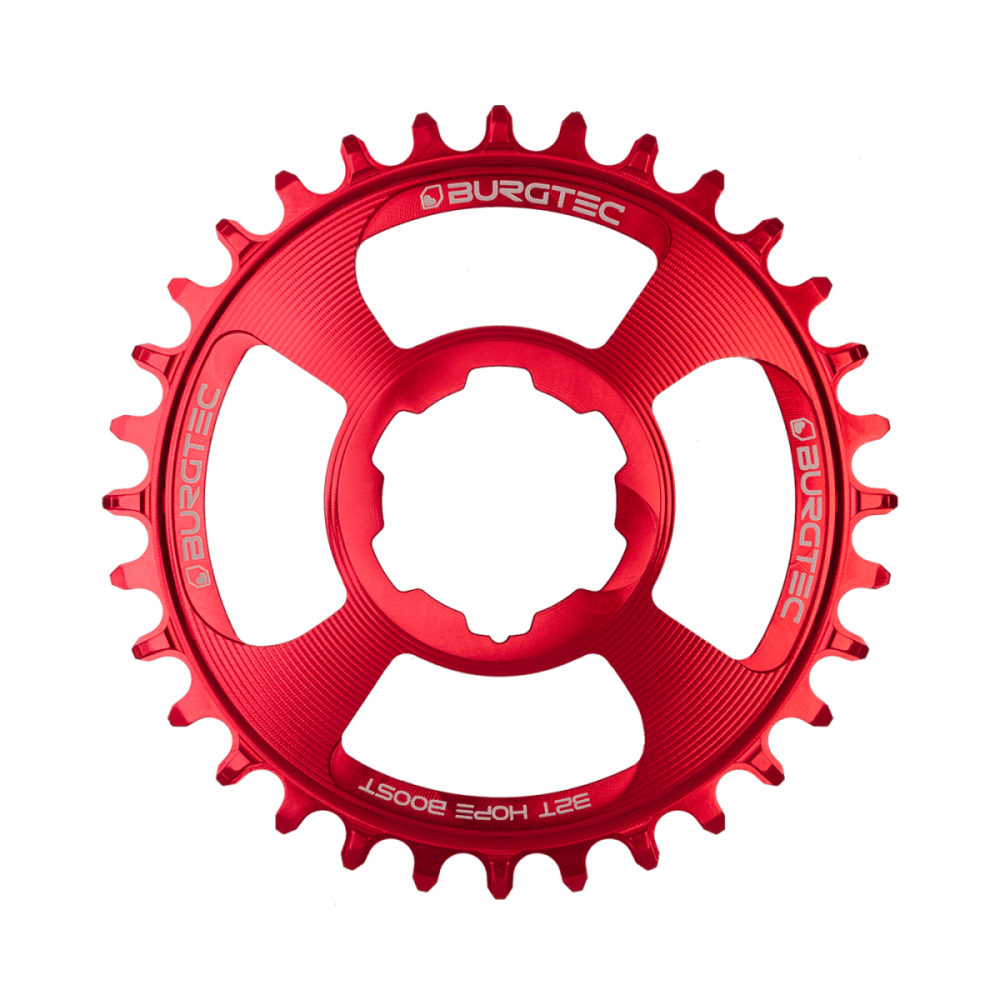 Burgtec Thick Thin Chainring for Hope Boost Direct Mount - 34T - Race Red