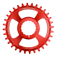 Burgtec 3mm Offset Thick Thin Chainring for Race Face Cinch - 28T - Race Red