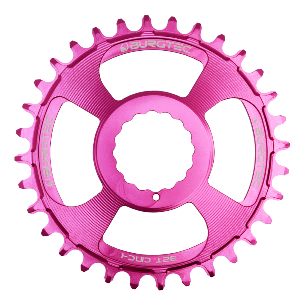 Burgtec 3mm Offset Thick Thin Chainring for Race Face Cinch - 28T - Purple Rain