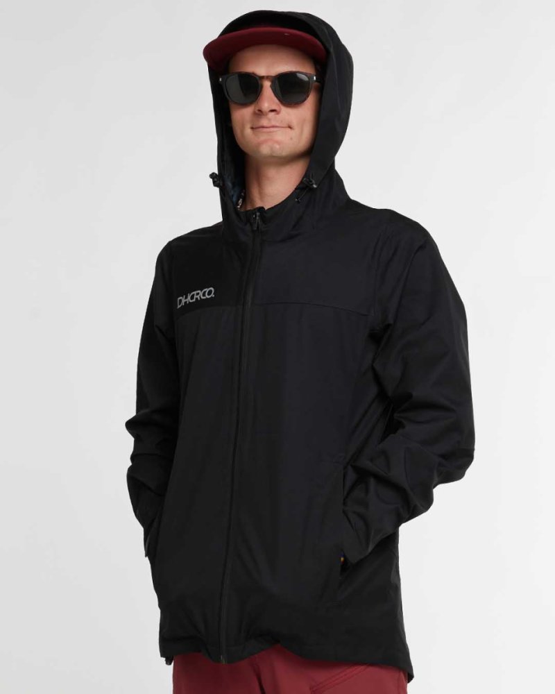 Dharco Mens Rain Jacket | Stealth, L