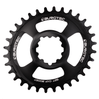 Burgtec Oval 3mm Offset Thick Thin Chainring for SRAM 3-Bolt - 32T - Iron Bro Orange