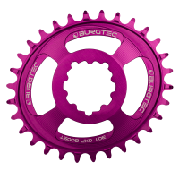 Burgtec Oval 3mm Offset Thick Thin Chainring for SRAM 3-Bolt - 32T - Iron Bro Orange