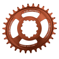 Burgtec Oval 3mm Offset Thick Thin Chainring for SRAM 3-Bolt - 32T - Iron Bro Orange