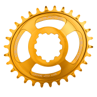 Burgtec Oval 3mm Offset Thick Thin Chainring for SRAM 3-Bolt - 32T - Iron Bro Orange