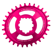 Burgtec Oval 3mm Offset Thick Thin Chainring for SRAM 3-Bolt - 32T - Iron Bro Orange