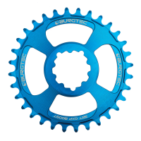 Burgtec 3mm Offset Thick Thin Chainring for SRAM 3-Bolt - 28T - Deep Blue