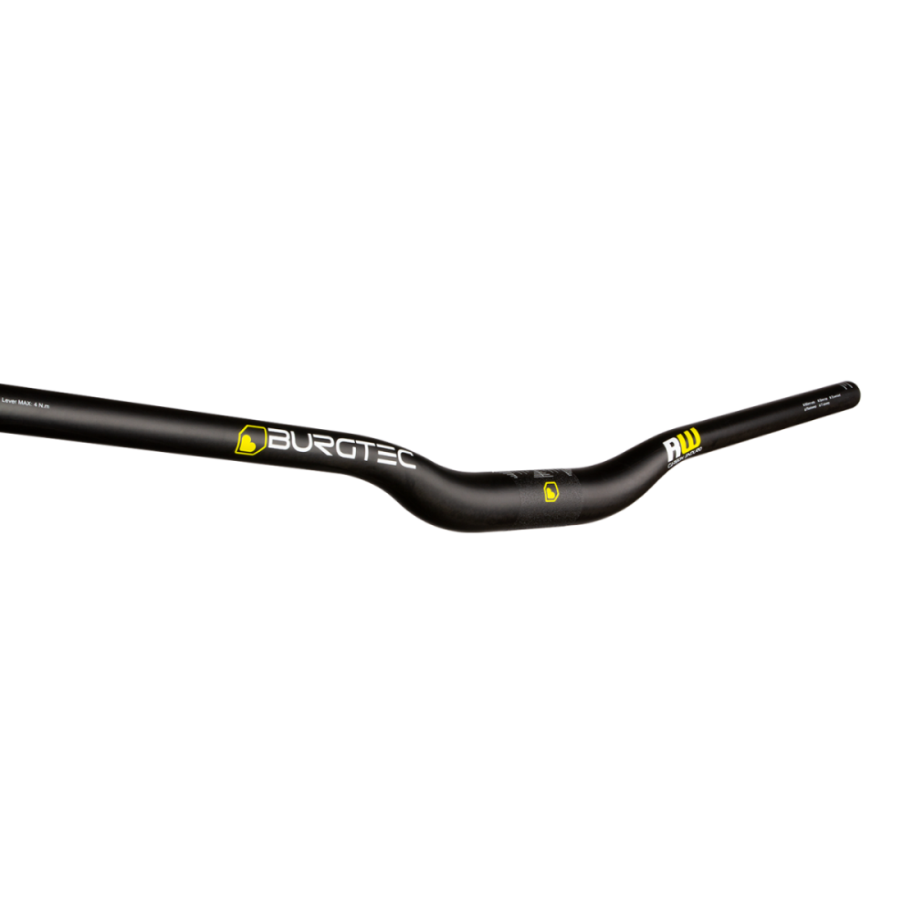 Burgtec Ride Wide Carbon Enduro Handlebar - 35mm Clamp - 30mm Rise, Black
