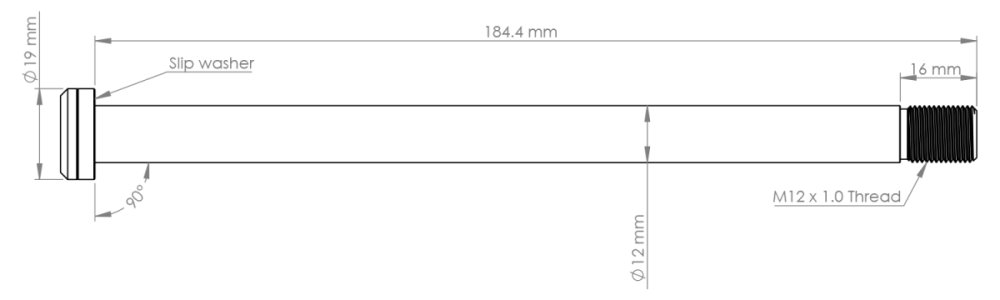 Burgtec Trek 184.5mm Rear Axle Toxic Barbie Pink