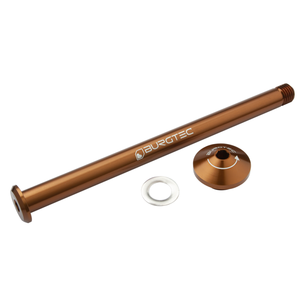 Burgtec Yeti 171mm Rear Axle - Iron Bro Orange