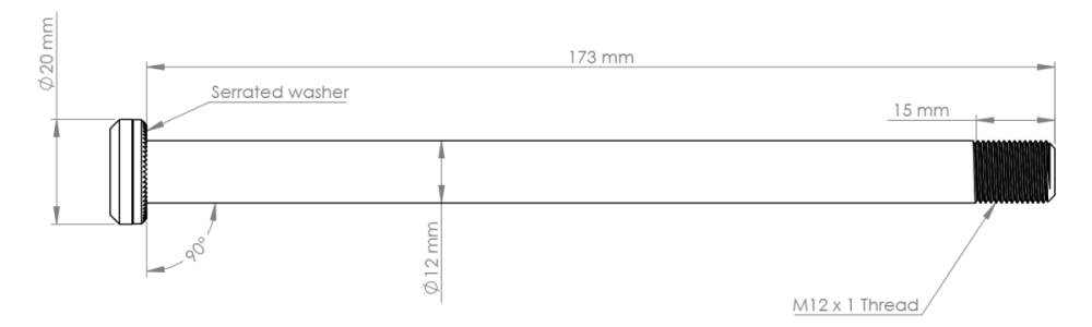 Burgtec Santa Cruz 173.7mm Rear Axle - Toxic Barbie Pink