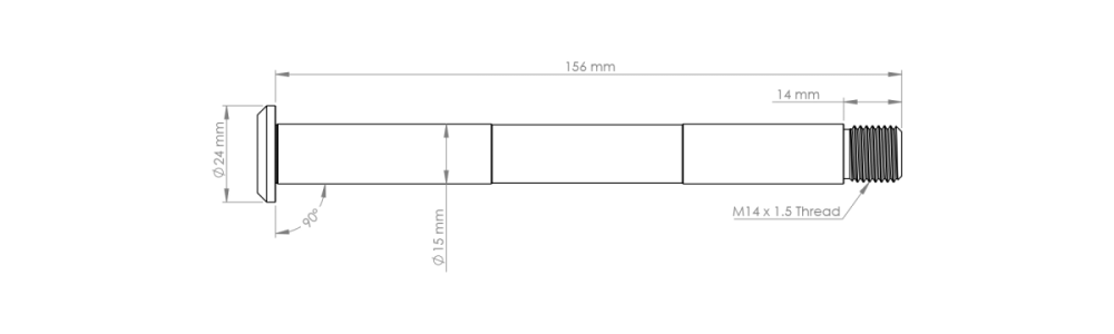 Burgtec Fox Kabolt 110 Fork Axle - Race Red