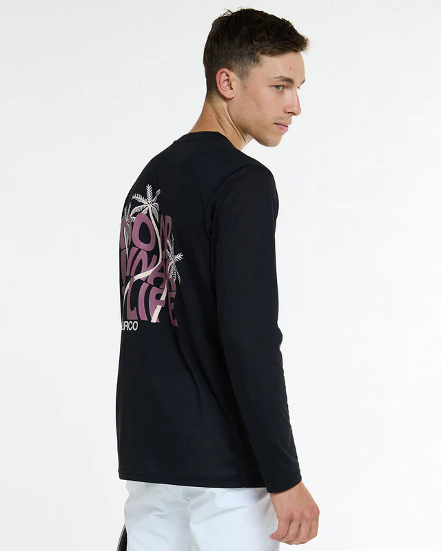 Dharco Mens Long Sleeve Tech Tee | Black, 2XL
