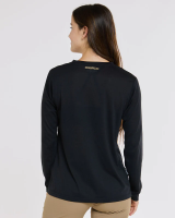 Dharco Womens Long Sleeve Tech Tee | Black, L