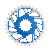 Burgtec 3mm Offset Thick Thin Chainring for SRAM 8-Bolt - 34T - Deep Blue
