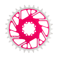 Burgtec 3mm Offset Thick Thin Chainring for SRAM 8-Bolt - 30T - Toxic Barbie Pink